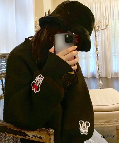 Heather（ヘザー）の「Disney/21AWニットプルオーバー　255762（ニット/セーター・レディース・ブラック/オフホワイト/ブラック系その他・FREE）」の7枚目の写真