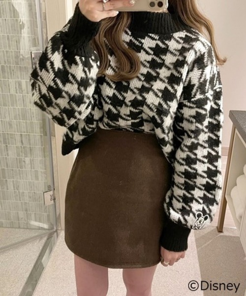 Heather（ヘザー）の「Disney/21AWニットプルオーバー　255762（ニット/セーター・レディース・ブラック/オフホワイト/ブラック系その他・FREE）」の8枚目の写真