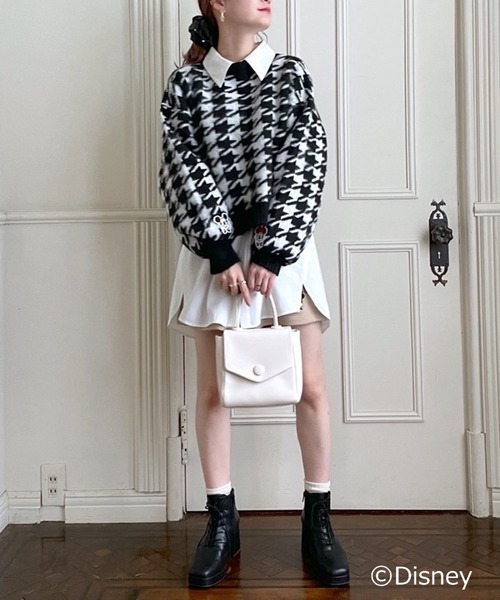 Heather（ヘザー）の「Disney/21AWニットプルオーバー　255762（ニット/セーター・レディース・ブラック/オフホワイト/ブラック系その他・FREE）」の9枚目の写真