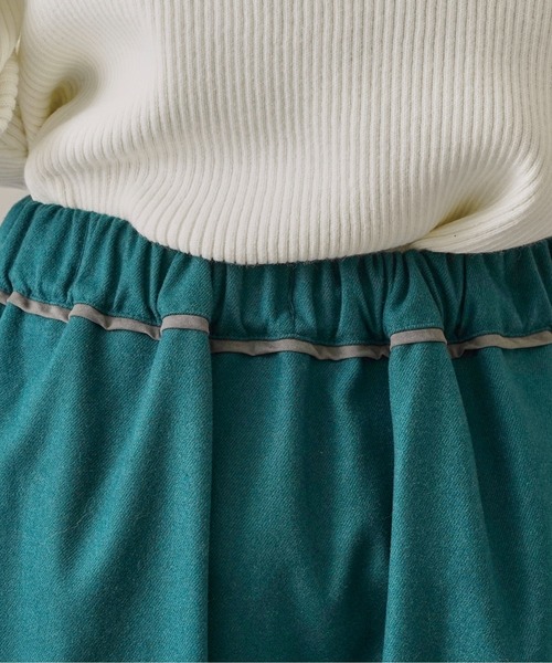 Chez toi（シェトワ）の「パイピング×ボタンウールタッチスカート（スカート・レディース・チャコールグレー/ベージュ/ピンク/グリーン・FREE）」の19枚目の写真