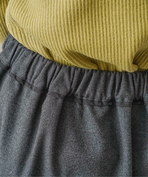 Chez toi（シェトワ）の「パイピング×ボタンウールタッチスカート（スカート・レディース・チャコールグレー/ベージュ/ピンク/グリーン・FREE）」の17枚目の写真