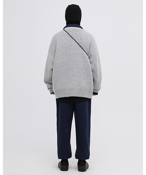 MASONPRINCE(メイソンプリンス)の「【MASONPRINCE】Oversized one-point logo ZIP cardigan MY2024(カーディガン/ボレロ・メンズ・ブラック/ブルー/グリーン/アイボリー/グレー・M/L/S)」の17枚目の写真