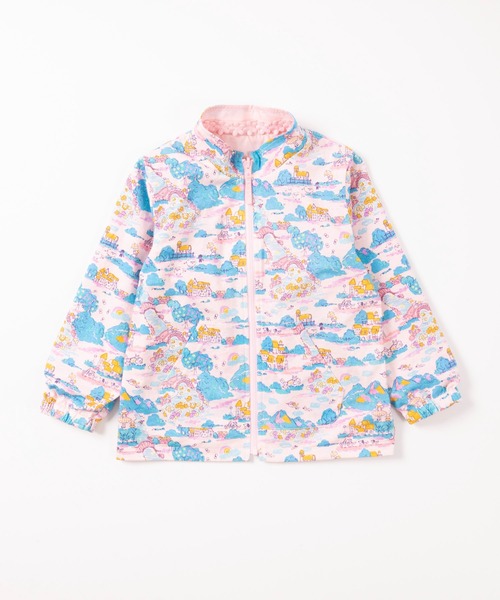 KP（ケーピー）の「タフタとmimiちゃんお散歩プリントのリバーシブルウィンドブレーカー(100-130cm)（ナイロンジャケット・キッズ・ミント/ブルー/ピンク・120cm/130cm/110cm/100cm）」の14枚目の写真