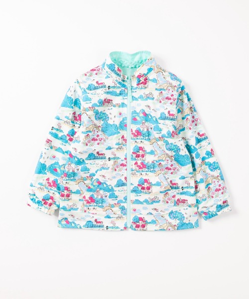 KP（ケーピー）の「タフタとmimiちゃんお散歩プリントのリバーシブルウィンドブレーカー(100-130cm)（ナイロンジャケット・キッズ・ミント/ブルー/ピンク・120cm/130cm/110cm/100cm）」の12枚目の写真