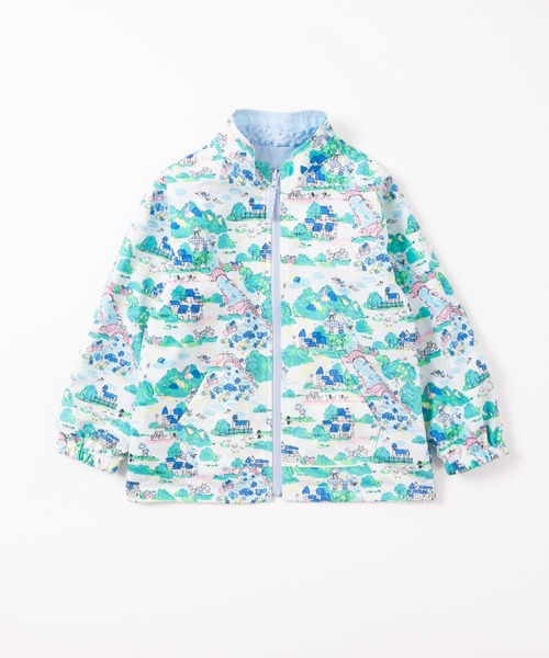 KP（ケーピー）の「タフタとmimiちゃんお散歩プリントのリバーシブルウィンドブレーカー(100-130cm)（ナイロンジャケット・キッズ・ミント/ブルー/ピンク・120cm/130cm/110cm/100cm）」の13枚目の写真