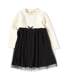 SHOO・LA・RUE | 【100-140cm】ケーブルジャガー切替ワンピース(ワンピース)