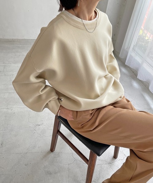 DISCOAT（ディスコート）の「【前後2WAY】スポンディッシュカーディガン（カーディガン/ボレロ・レディース・アイボリー/ブラック/バイオレット/イエロー・FREE）」の6枚目の写真