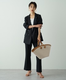 ラウンジドレス 【GALENA】FAN LINEN トートバッグ ベージュ LOUNGEDRESS（ラウンジドレス）の「【GALENA】FAN LINEN（トート