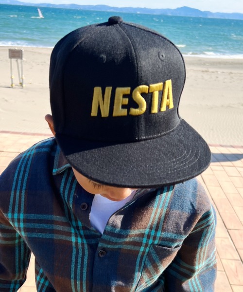 NESTA BRAND(ネスタブランド)の「【ユニセックス】NESTA KIDS(ネスタキッズ) / ロゴ刺繍キャップ(キャップ・キッズ・ブラック/ブラック系その他/ブルー/ブラック系その他2/レッド/グリーン系カモフラージュ・FREE)」の3枚目の写真