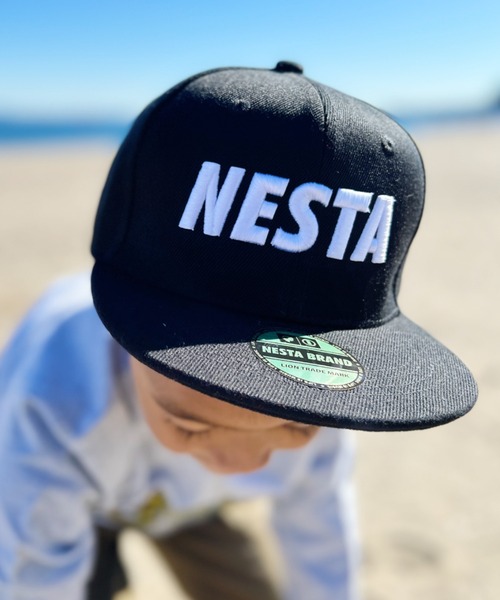 NESTA BRAND(ネスタブランド)の「【ユニセックス】NESTA KIDS(ネスタキッズ) / ロゴ刺繍キャップ(キャップ・キッズ・ブラック/ブラック系その他/ブルー/ブラック系その他2/レッド/グリーン系カモフラージュ・FREE)」の2枚目の写真