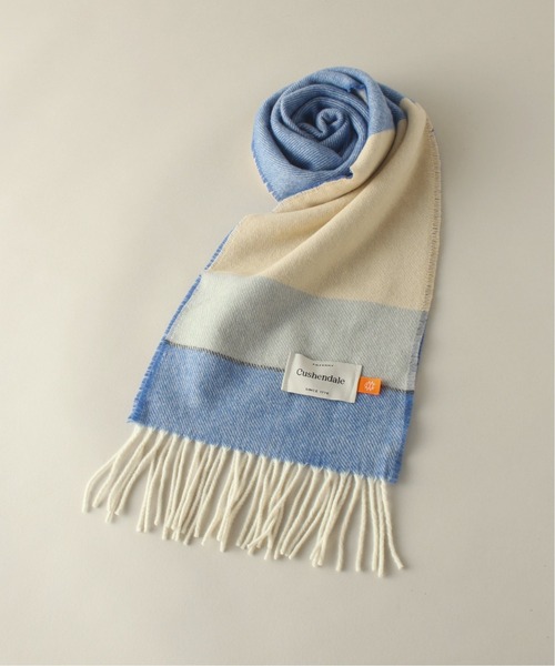 cushendale（カシュヘンデール）の「【CUSHENDALE / カシュヘンデール】 BAHANA SCARF マフラー（マフラー・メンズ・パープル/カーキ/ブルー・FREE）」の2枚目の写真