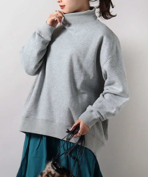 fredy repit(フレディレピ)の「裏起毛タートルスウェット(スウェット・レディース・ライトグレー/アイボリー/マスタード・38)」の8枚目の写真
