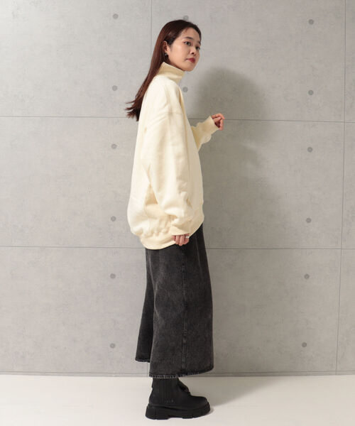 fredy repit(フレディレピ)の「裏起毛タートルスウェット(スウェット・レディース・ライトグレー/アイボリー/マスタード・38)」の16枚目の写真