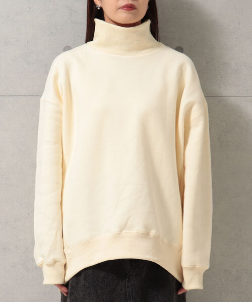 fredy repit(フレディレピ)の「裏起毛タートルスウェット(スウェット・レディース・ライトグレー/アイボリー/マスタード・38)」の19枚目の写真
