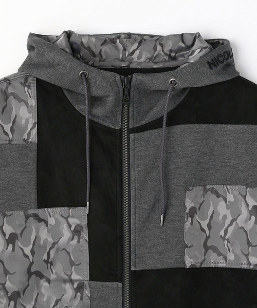 HIDEAWAYS NICOLE（ハイダウェイニコル）の「ブロッキングフルジップパーカ（パーカー・メンズ・グレー系その他/グレー系その他2/ホワイト系その他・MEDIUM/X-LARGE/LARGE）」の14枚目の写真