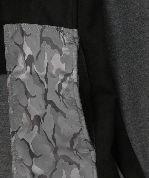 HIDEAWAYS NICOLE（ハイダウェイニコル）の「ブロッキングフルジップパーカ（パーカー・メンズ・グレー系その他/グレー系その他2/ホワイト系その他・MEDIUM/X-LARGE/LARGE）」の4枚目の写真