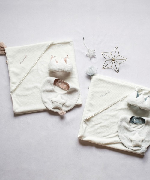 mocmof（モクモフ）の「ケーキ型ギフトセット（ベビーギフト・キッズ・ブルー/ピンク・ﾌﾘ-）」の9枚目の写真