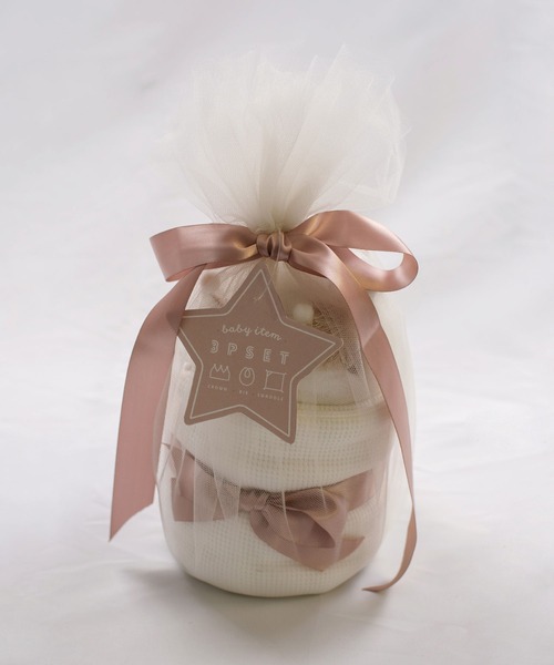 mocmof（モクモフ）の「ケーキ型ギフトセット（ベビーギフト・キッズ・ブルー/ピンク・ﾌﾘ-）」の10枚目の写真