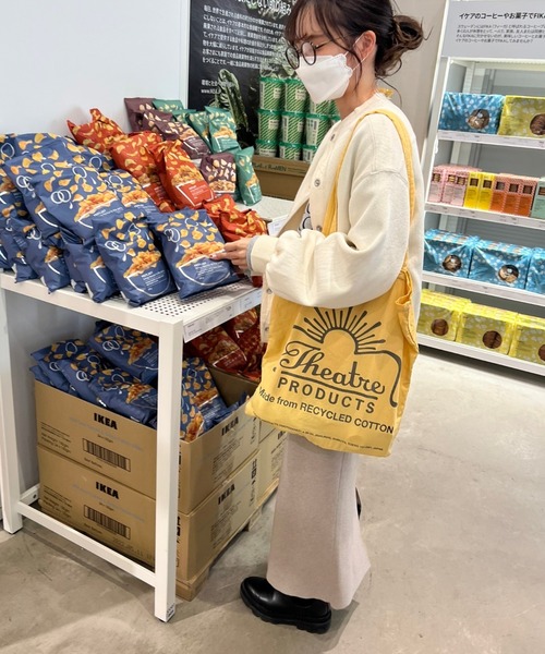 THEATRE PRODUCTS（シアタープロダクツ）の「【THEATRE PRODUCTS】RECYCLE COTTON GARMENT DYE TOTE（トートバッグ・レディース・ベージュ/グリーン/イエロー/ライトグレー/キャメル/ブルー・FREE）」の12枚目の写真