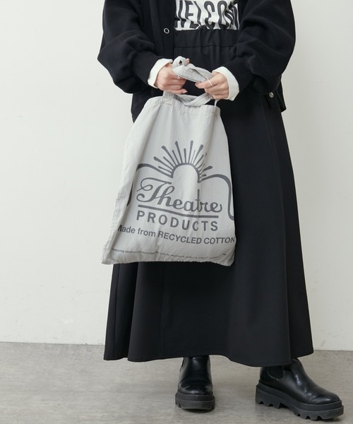 THEATRE PRODUCTS（シアタープロダクツ）の「【THEATRE PRODUCTS】RECYCLE COTTON GARMENT DYE TOTE（トートバッグ・レディース・ベージュ/グリーン/イエロー/ライトグレー/キャメル/ブルー・FREE）」の15枚目の写真