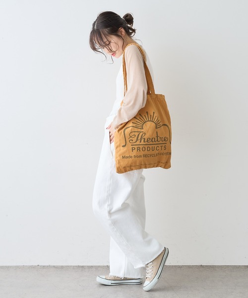 THEATRE PRODUCTS（シアタープロダクツ）の「【THEATRE PRODUCTS】RECYCLE COTTON GARMENT DYE TOTE（トートバッグ・レディース・ベージュ/グリーン/イエロー/ライトグレー/キャメル/ブルー・FREE）」の17枚目の写真