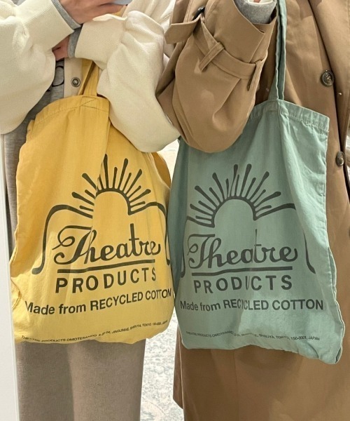 THEATRE PRODUCTS（シアタープロダクツ）の「【THEATRE PRODUCTS】RECYCLE COTTON GARMENT DYE TOTE（トートバッグ・レディース・ベージュ/グリーン/イエロー/ライトグレー/キャメル/ブルー・FREE）」の21枚目の写真