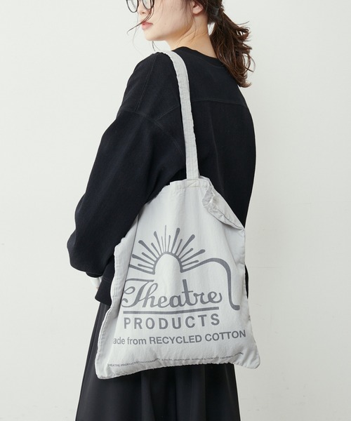 THEATRE PRODUCTS（シアタープロダクツ）の「【THEATRE PRODUCTS】RECYCLE COTTON GARMENT DYE TOTE（トートバッグ・レディース・ベージュ/グリーン/イエロー/ライトグレー/キャメル/ブルー・FREE）」の20枚目の写真