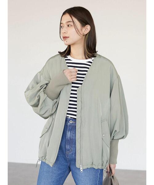 Green　Parks（グリーンパークス）の「クルーネックボーダーロンTEE＊（Tシャツ/カットソー・レディース・ネイビー/グレー/ブルー・FREE）」の15枚目の写真