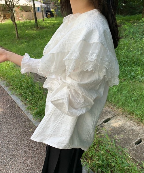 Jasmine Grandiflorum(ジャスミングランディフローラム)の「【Jasmine】トレンドビッグ襟×ジャンスカセットアップ(ワンピース・レディース・ブラック/ベージュ・FREE)」の21枚目の写真