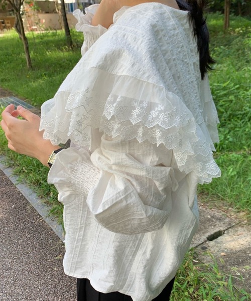 Jasmine Grandiflorum(ジャスミングランディフローラム)の「【Jasmine】トレンドビッグ襟×ジャンスカセットアップ(ワンピース・レディース・ブラック/ベージュ・FREE)」の22枚目の写真