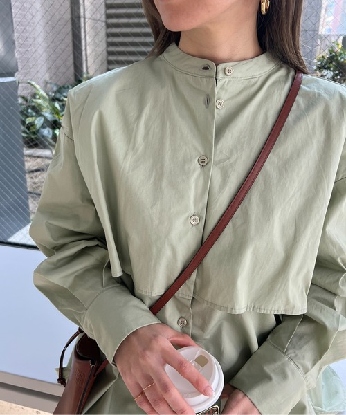 StyleSea（スタイルシー）の「フライヨークブラウス（シャツ/ブラウス・レディース・ホワイト/ライトブルー/ブラック/ピンク/クリーム/ライトオリーブ/ネイビー×ホワイト/ホワイト×ブルー・MEDIUM）」の16枚目の写真