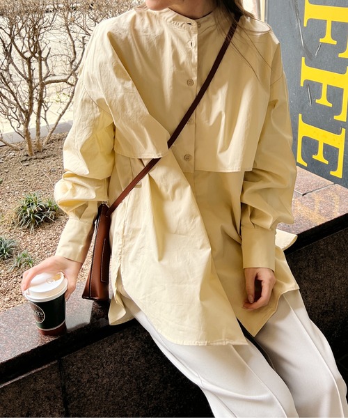 StyleSea（スタイルシー）の「フライヨークブラウス（シャツ/ブラウス・レディース・ホワイト/ライトブルー/ブラック/ピンク/クリーム/ライトオリーブ/ネイビー×ホワイト/ホワイト×ブルー・MEDIUM）」の21枚目の写真