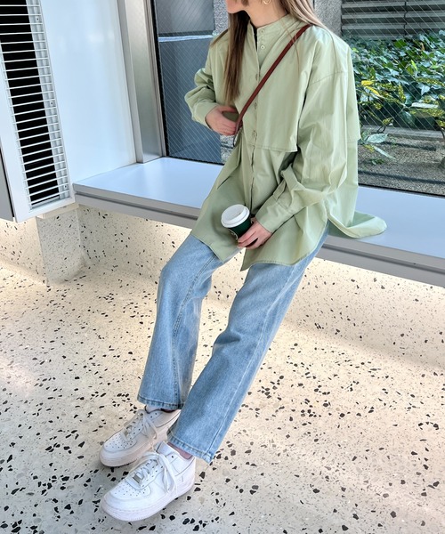 StyleSea（スタイルシー）の「フライヨークブラウス（シャツ/ブラウス・レディース・ホワイト/ライトブルー/ブラック/ピンク/クリーム/ライトオリーブ/ネイビー×ホワイト/ホワイト×ブルー・MEDIUM）」の13枚目の写真