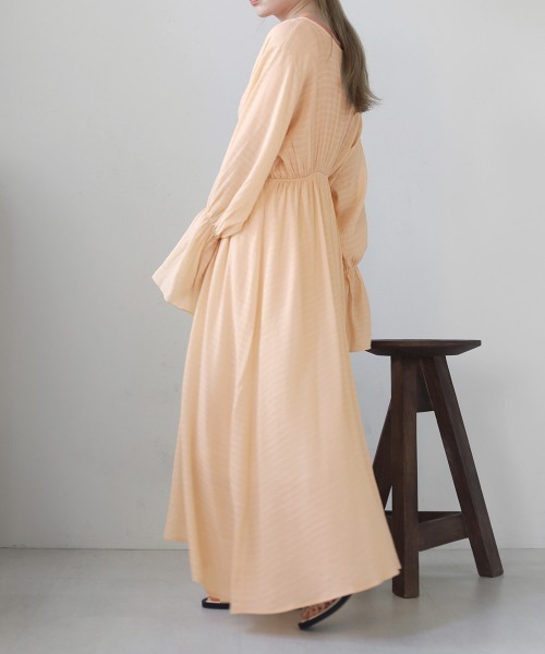 Bab（バブ）の「インナー付きレイヤードエアリーワンピース（ワンピース・レディース・アイボリー/ラベンダー/ピンクベージュ・M）」の14枚目の写真