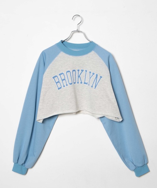 DuKKah（デュカ）の「Dukkah/【低身長向け】ラグランショートスウェット（スウェット・レディース・レッド/スミクロ/サックスブルー・X-SMALL）」の10枚目の写真