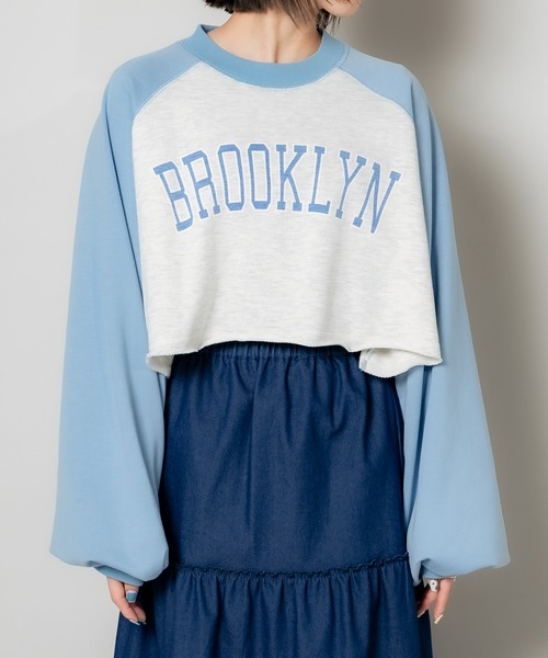 DuKKah（デュカ）の「Dukkah/【低身長向け】ラグランショートスウェット（スウェット・レディース・レッド/スミクロ/サックスブルー・X-SMALL）」の18枚目の写真