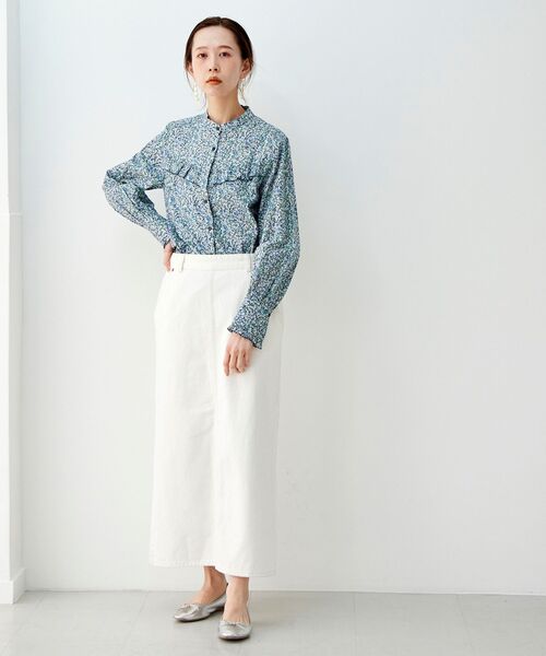 le.coeur blanc（ルクールブラン）の「リバティ フリルブラウス（シャツ/ブラウス・レディース・ブルー系その他2/イエロー系その他・38）」の3枚目の写真