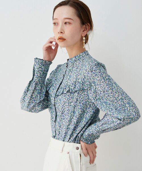 le.coeur blanc（ルクールブラン）の「リバティ フリルブラウス（シャツ/ブラウス・レディース・ブルー系その他2/イエロー系その他・38）」の7枚目の写真
