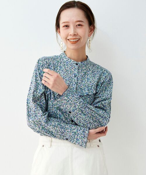 le.coeur blanc（ルクールブラン）の「リバティ フリルブラウス（シャツ/ブラウス・レディース・ブルー系その他2/イエロー系その他・38）」の8枚目の写真