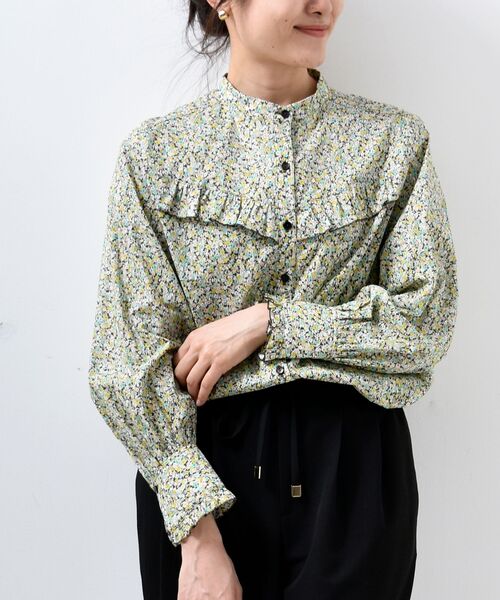 le.coeur blanc（ルクールブラン）の「リバティ フリルブラウス（シャツ/ブラウス・レディース・ブルー系その他2/イエロー系その他・38）」の18枚目の写真