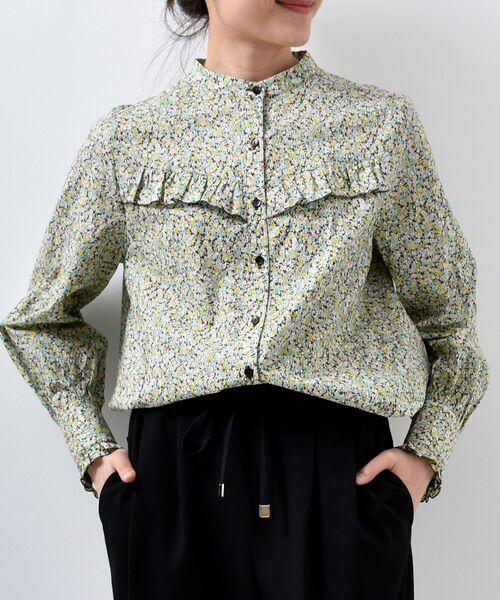 le.coeur blanc（ルクールブラン）の「リバティ フリルブラウス（シャツ/ブラウス・レディース・ブルー系その他2/イエロー系その他・38）」の19枚目の写真