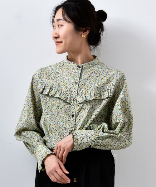 le.coeur blanc（ルクールブラン）の「リバティ フリルブラウス（シャツ/ブラウス・レディース・ブルー系その他2/イエロー系その他・38）」の21枚目の写真