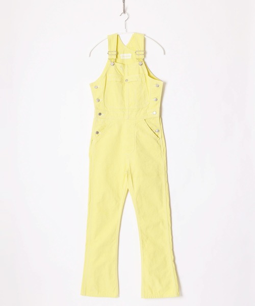 SLIM FLARE DENIM OVER-ALL (LEMON) スリムフレアデニムオーバーオール 