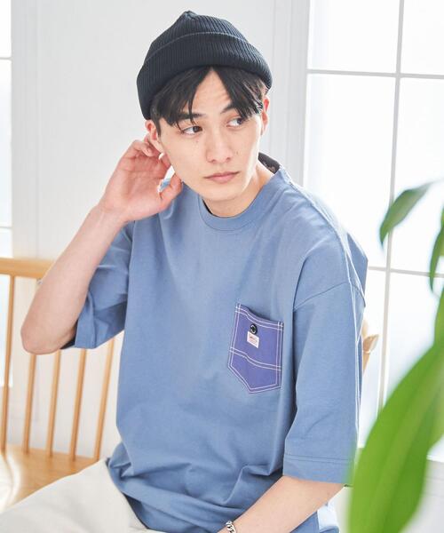 SMITH'S(スミス)の「SMITH'S(スミス)別注ポケットTシャツ(Tシャツ/カットソー・メンズ・コバルトブルー/ホワイト/グレー/ブラック・MEDIUM/LARGE/X-LARGE/SMALL)」の5枚目の写真