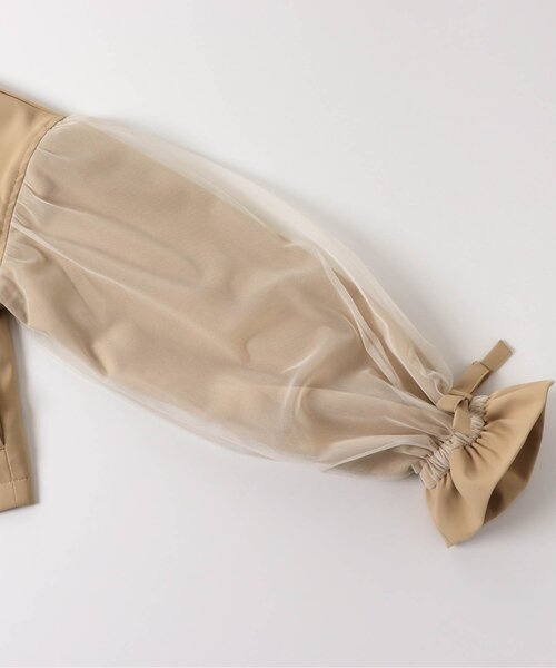 algy（アルジー）の「/チュール袖ショートトレンチ（テーラードジャケット・キッズ・ベージュ/アイボリー・SMALL/MEDIUM/X-SMALL/XX-SMALL）」の10枚目の写真
