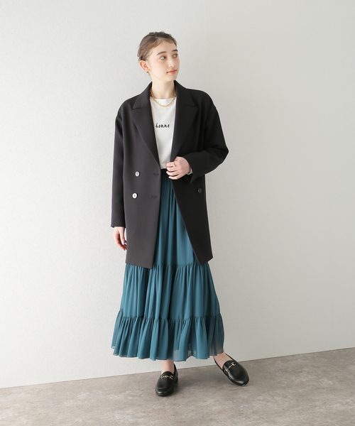 La TOTALITE（ラトータリテ）の「トリプルツイルミドルコート（その他アウター・レディース・ブラック/ピンク/グリーン・38/36）」の12枚目の写真