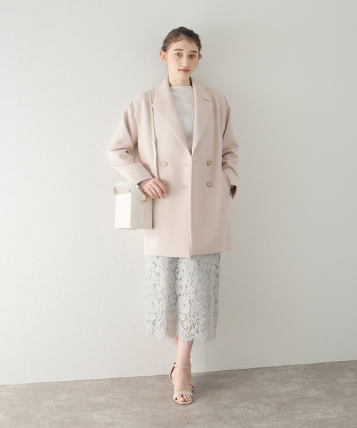 La TOTALITE（ラトータリテ）の「トリプルツイルミドルコート（その他アウター・レディース・ブラック/ピンク/グリーン・38/36）」の16枚目の写真