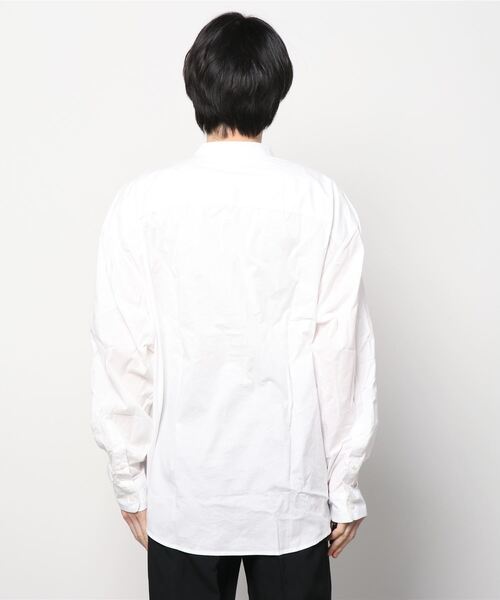 GAP（ギャップ）の「ポプリン バンドカラーシャツ（シャツ/ブラウス・メンズ・ホワイト/ライトグリーン/マルチ/アクア・S/M/L/XL/XS）」の6枚目の写真