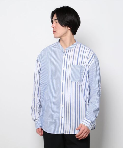 GAP（ギャップ）の「ポプリン バンドカラーシャツ（シャツ/ブラウス・メンズ・ホワイト/ライトグリーン/マルチ/アクア・S/M/L/XL/XS）」の13枚目の写真