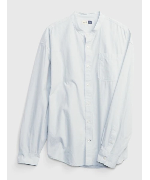 GAP（ギャップ）の「ポプリン バンドカラーシャツ（シャツ/ブラウス・メンズ・ホワイト/ライトグリーン/マルチ/アクア・S/M/L/XL/XS）」の12枚目の写真